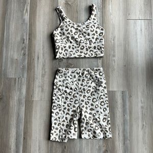 Bike shorts and sports top set